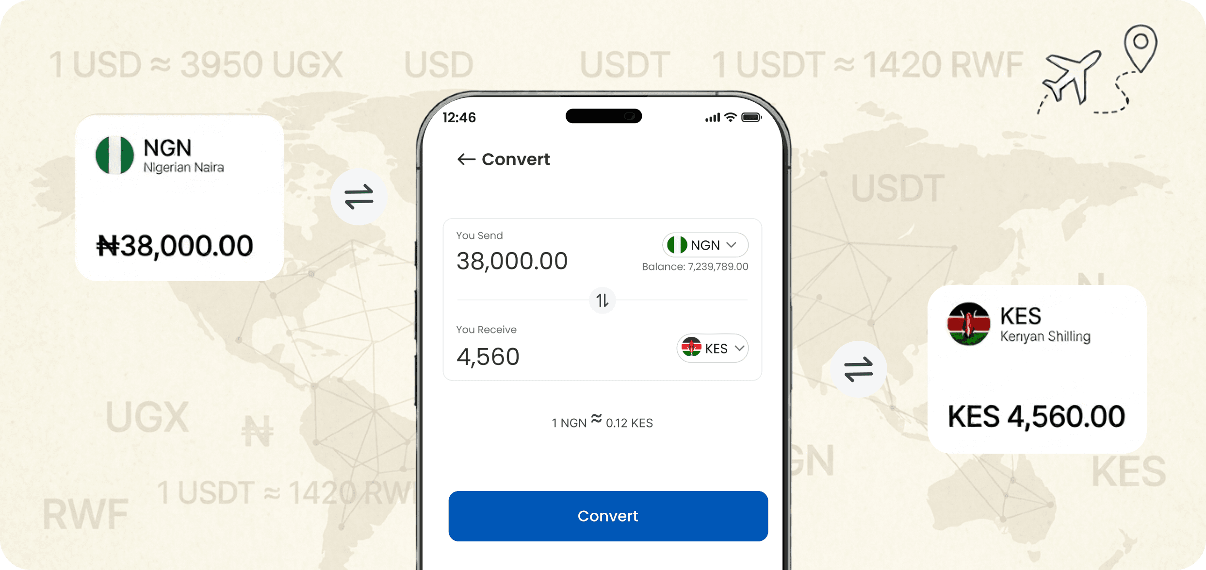 Receive money interface