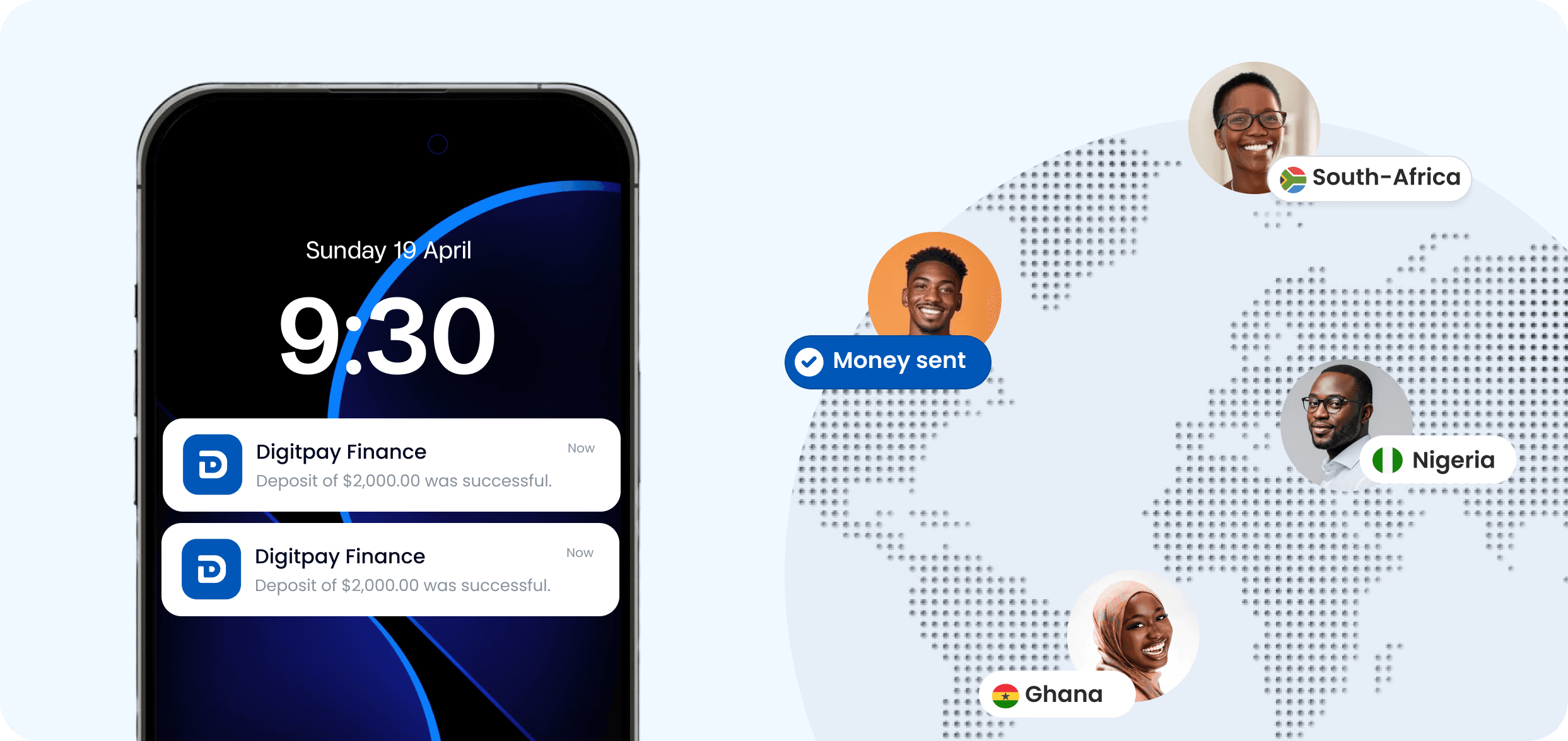 Receive money interface