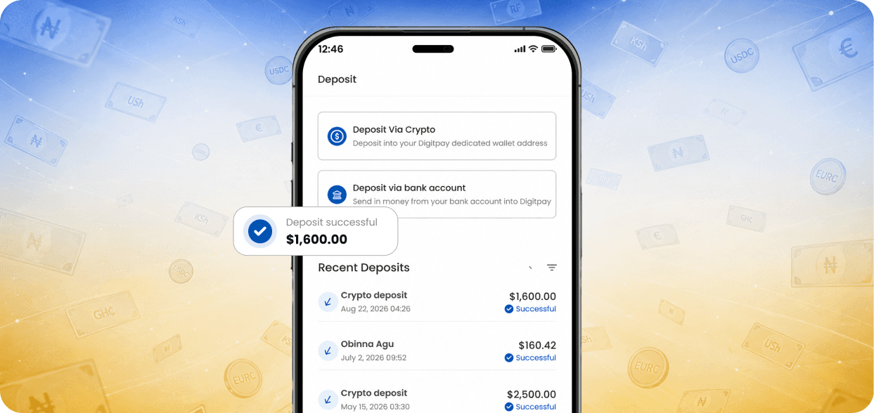 Receive money interface