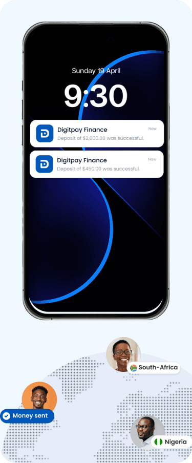 Receive money interface